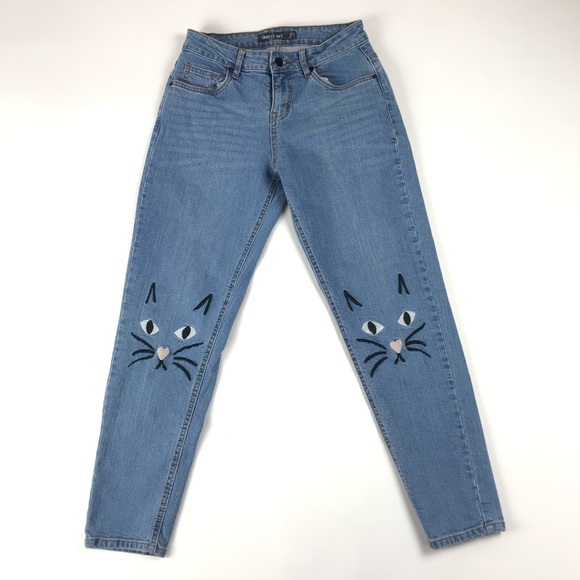 tall embroidered jeans